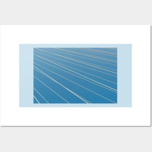 Abstract diagonal white lines Posters and Art